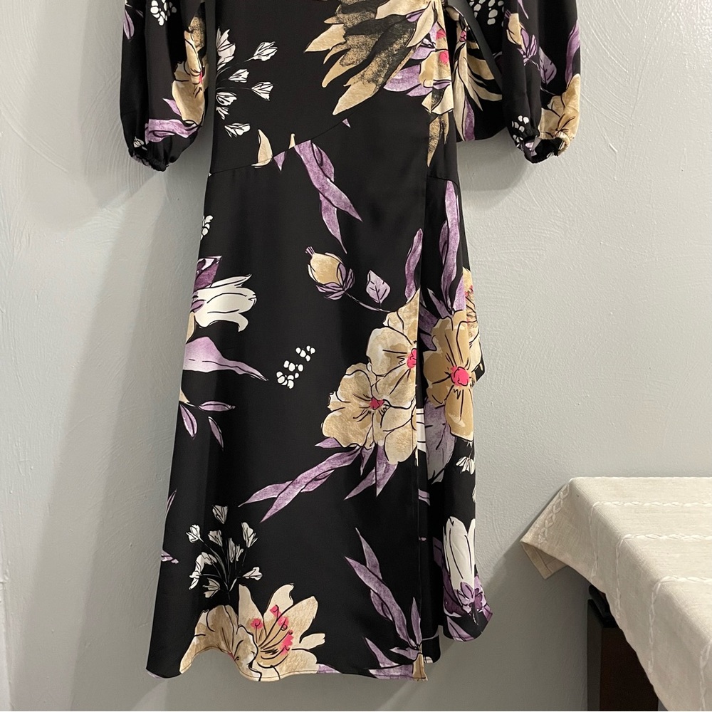 Anthropologie Hutch Wrap Long Sleeve Maxi Dress floral print romantic size MP - Picture 8 of 16